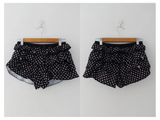 TIERED POLKA DOT RUFFLE SHORTS