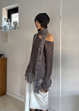 FRINGE V LONG KNIT