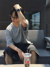 アビン クロップ ワッフル 半袖Tシャツ 4C