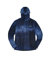 Air Vent Tie-Dye Racing Finger Watch-Hole Hood Sleeve (Blue)