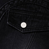 BINDING POINT DENIM JACKET
 - BLACK