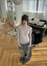 テンセル長袖Tシャツ