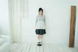 Dot flare layered top / gray