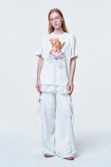 ルーズフィットTシャツ キューピッドオンクラウド