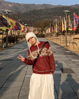 Frost nordic pattern knit