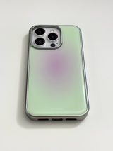 blush epoxy silver case-pink+light green