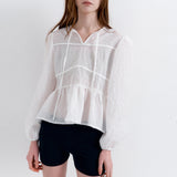 Puff Sleeve Blouse White