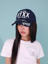 NYX スローガンボールキャップ (NAVY)