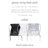 GLOSSY STRING BACK PACK_BLACK