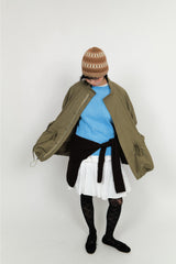 Regular half-neck night jacket (3color)