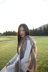 FRINGE INDIE MUFFLER (BROWN)
