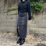 BLACK LOOSE FIT CROPPED DENIM JACKET code 20003