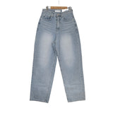 lobbed wide denim pants