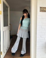 ジュネクローズレースオフショルダーショートスリーブトップ