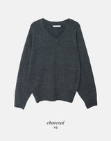 Basic Wool V-neck Loose Knit (5color)