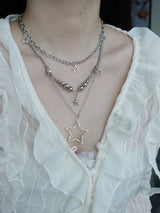 [3set] y2k star layerd necklace | 별 스타 레이어드 세트 목걸이