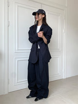 PAPERMOON PIN STRIPE PLEATE TROUSER