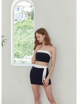 Belted Top & Bottom Set Black
