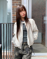 Shuni Collarless スナップボタン ストリングポケット クロップド オーバーサイズ ジャケット