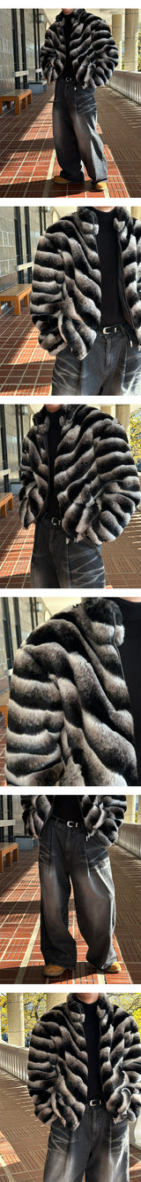[F/W] Wave fur gradation padding jumper(2color)