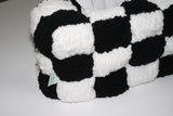 black cherkerboard tissue case