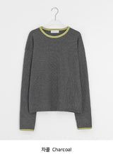 [unisex] Huked Color Matching Waffle Warmer Over Long Sleeve Tee