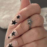 Vintage Star Twist Open Ring