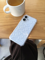 フラワーモザイクジェリーハードスマホケース
