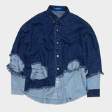bleach denim shirt_blue