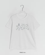 26SS★ [BAONHAUS] Podenne Printed Crop Short Sleeve Tee
