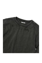 DAMAGE LAYERED L/S TEE (CHARCOAL)