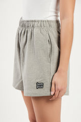TEMPUS PATCH SHORT PANTS [GREY MELANGE]