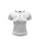 クラブNo.37ヘンリーネックTシャツ ホワイト