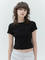 KIRSH PLAIN SLIM FIT T-SHIRT - BLACK    