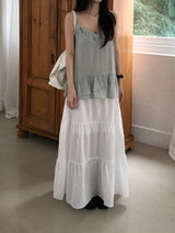 Checkered Long Skirt (2color)