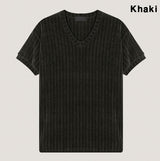 [1+1]Robert Velour V-neck short sleeve T-shirt