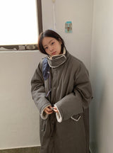 Panbi Wool Long Bomber Jacket