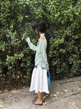 Fiumi Frill Shirring Midi Banding Skirt
