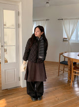 25FW★ [BAONHAUS] テンディボーダーポムマフラー