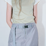 Cargo belted skirt gray