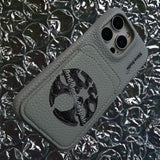 3D Planet Titanium Gray Leather case