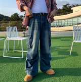 St. Parachute Cargo Wide Denim Pants