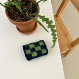 GREEN TEA CHECKERBOARD WALLET
