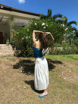 Deep V-neck Sleeveless (Blue)