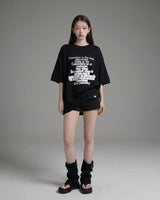 (UNISEX) Lettering Knit Short Sleeve