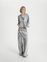 SEXXDEVIL Dual-Waist Striped Sweatpants