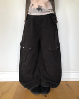 Brdin Double-Pocket Strap Washed Cargo Pants