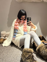 コージーフードニットウェア＆ショーツツーピースセット