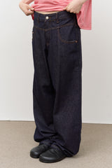 Blade Stitch Wide Denim