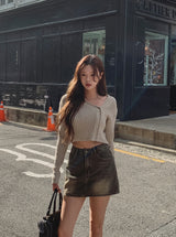 Hari unbalanced crop knit
